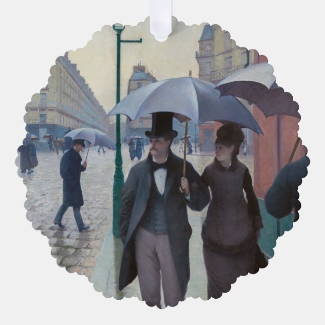Gustave Caillebotte - Paris Street; Rainy Day Ornament Karte (Vorderseite)