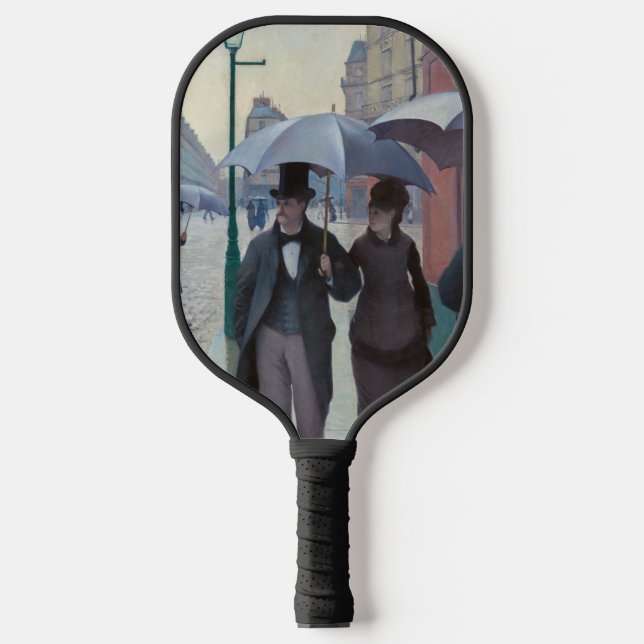 Gustave Caillebotte - Paris Street; Rainy Day Pickleball Schläger (Vorderseite)