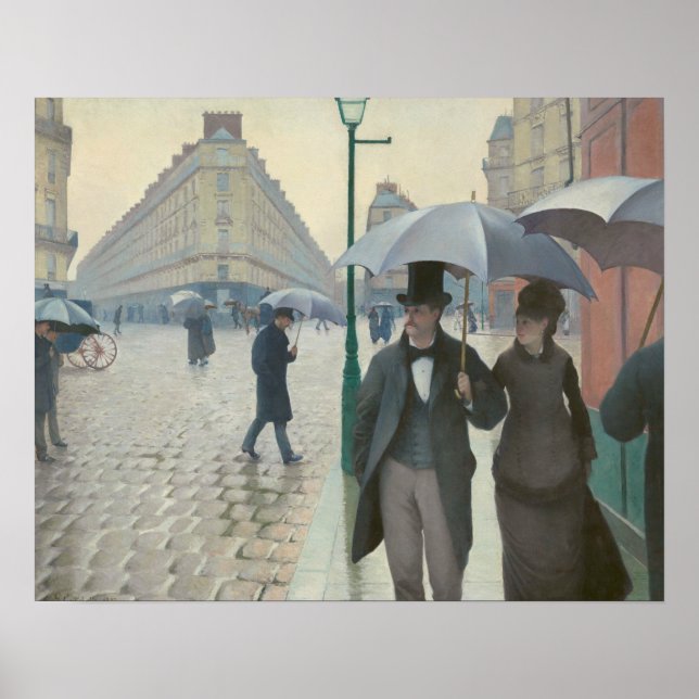Gustave Caillebotte - Paris Street; Rainy Day Poster (Vorne)