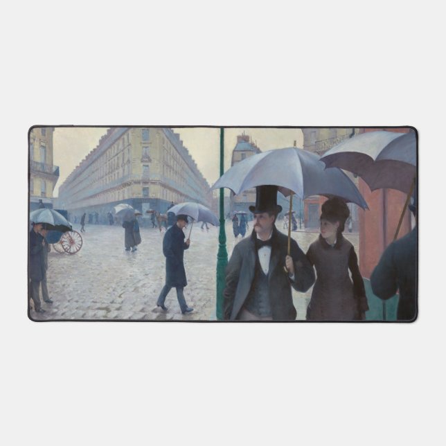 Gustave Caillebotte - Paris Street; Rainy Day Schreibtischunterlage (Vorderseite)