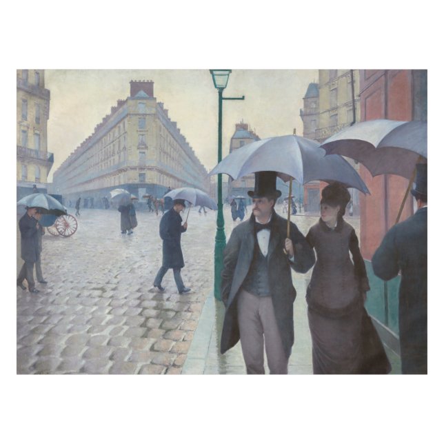 Gustave Caillebotte - Paris Street; Rainy Day Tischdecke (Vorderseite (Horizontal))