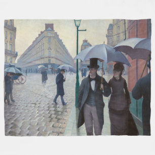 Gustave Caillebotte - Pariser Straße; Regentag Fleecedecke