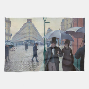 Gustave Caillebotte - Pariser Straße; Regentag Geschirrtuch