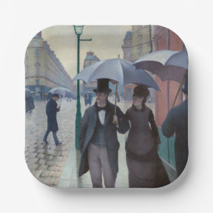 Gustave Caillebotte - Pariser Straße; Regentag Pappteller