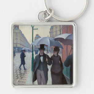 Gustave Caillebotte - Pariser Straße; Regentag Schlüsselanhänger