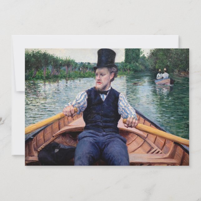 Gustave Caillebotte - Party für Boote Dankeskarte (Vorderseite)