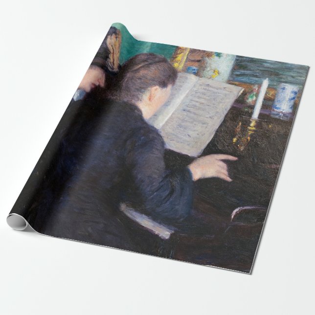 Gustave Caillebotte - Piano-Lektion Geschenkpapier (Ungerollt)
