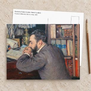 Gustave Caillebotte - Porträt von Henri Cordier Postkarte