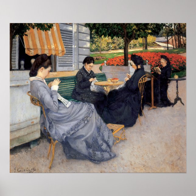 Gustave Caillebotte - Porträts im Grünen Poster (Vorne)
