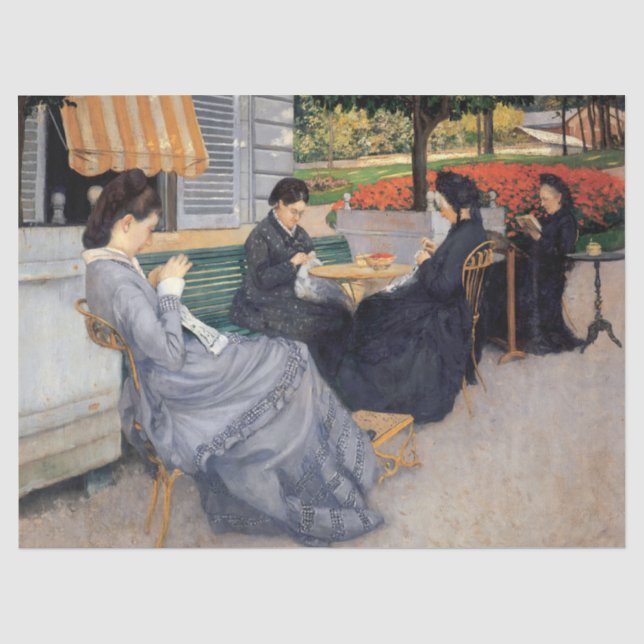 Gustave Caillebotte - Porträts im Grünen Seidenpapier (Vorderseite)