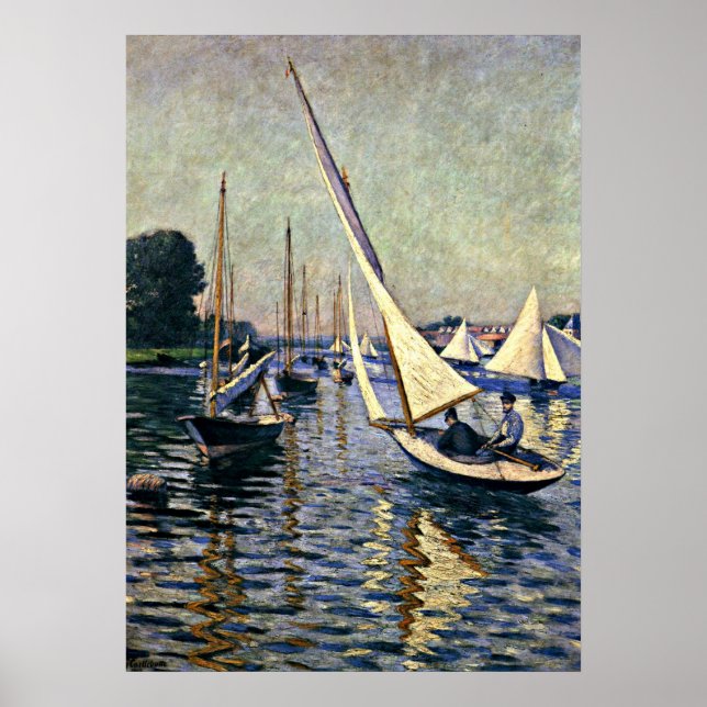 Gustave Caillebotte: Regatta bei Argenteuil Poster (Vorne)