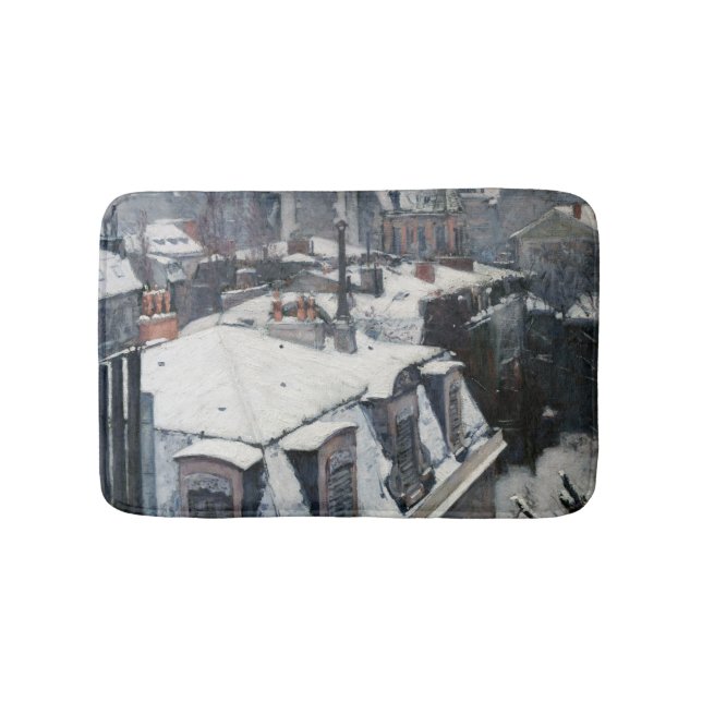 Gustave Caillebotte - Rooftops im Schnee Badematte (Vorderseite)
