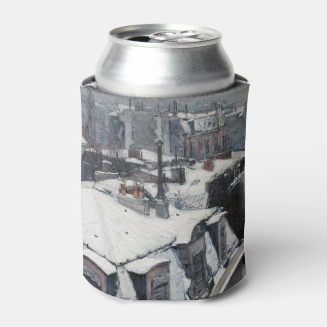 Gustave Caillebotte - Rooftops im Schnee Dosenkühler (Kanne Vorderseite)