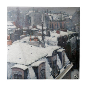 Gustave Caillebotte - Rooftops im Schnee Fliese