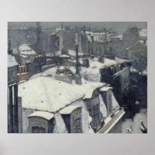 Gustave Caillebotte - Rooftops im Schnee Poster