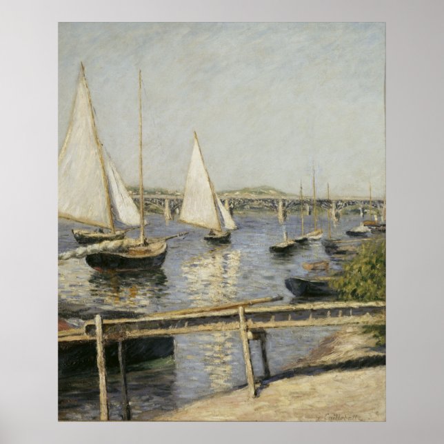 Gustave Caillebotte - Segelboote in Argenteuil Poster (Vorne)