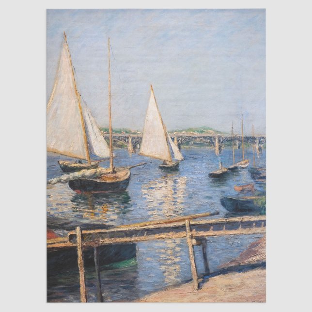 Gustave Caillebotte - Segelboote in Argenteuil Seidenpapier (Von Creator hochgeladen)