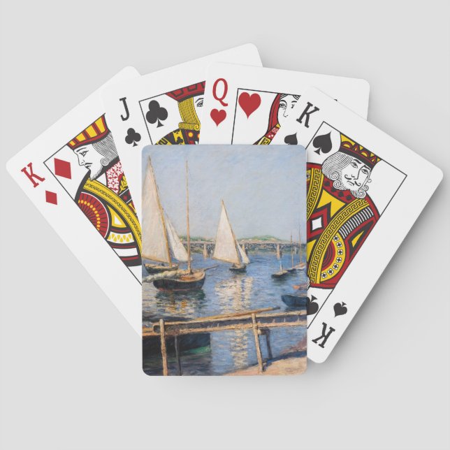 Gustave Caillebotte - Segelboote in Argenteuil Spielkarten (Rückseite)