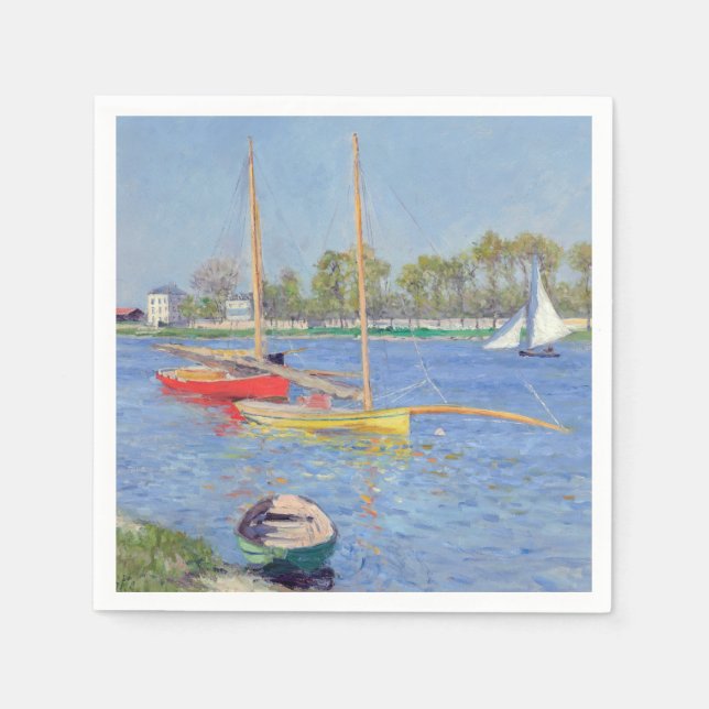 Gustave Caillebotte - Seine in Argenteuil Serviette (Vorderseite)