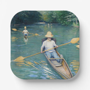 Gustave Caillebotte - Skiffs on Yerres Pappteller
