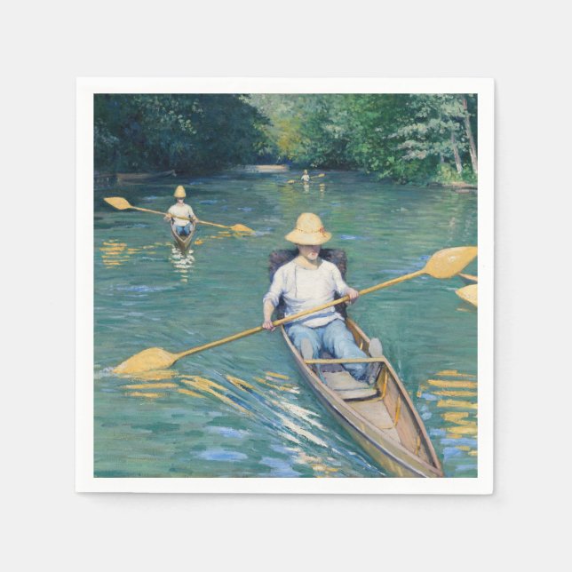 Gustave Caillebotte - Skiffs on Yerres Serviette (Vorderseite)