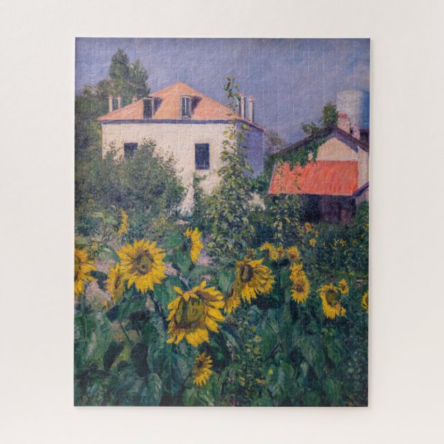 Gustave Caillebotte - Sonnenblumen, Garten (Vertikal)