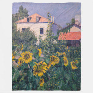 Gustave Caillebotte - Sonnenblumen, Garten Fleecedecke