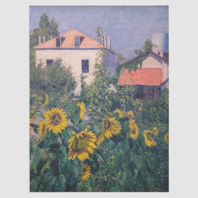 Gustave Caillebotte - Sonnenblumen, Garten Seidenpapier (Von Creator hochgeladen)