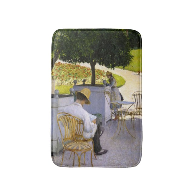 Gustave Caillebotte - The Orange Trees Badematte (Vorderseite Vertikal)