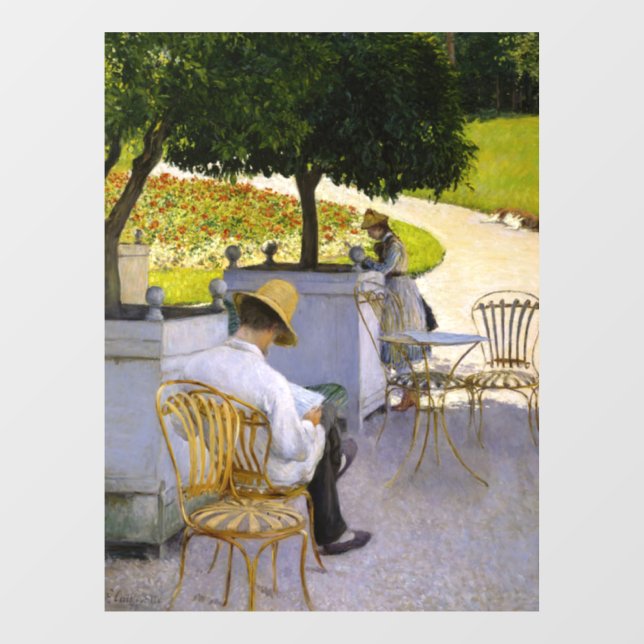 Gustave Caillebotte - The Orange Trees Fensteraufkleber (Blatt)