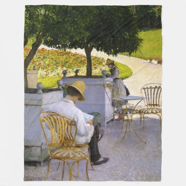 Gustave Caillebotte - The Orange Trees Fleecedecke (Vorderseite)