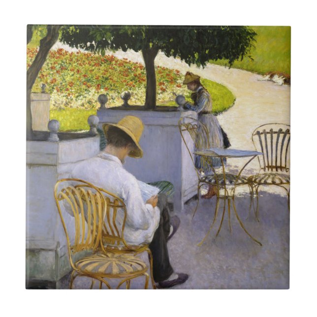Gustave Caillebotte - The Orange Trees Fliese (Vorderseite)