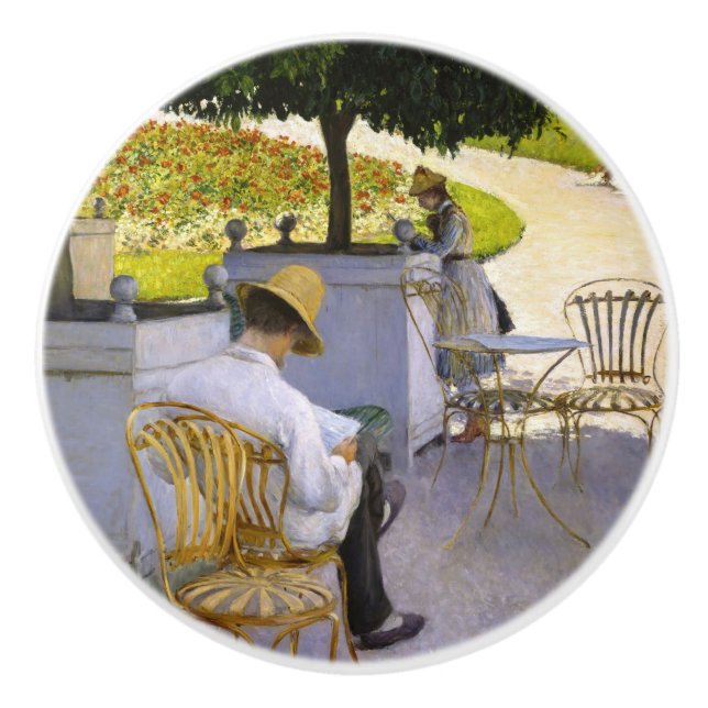 Gustave Caillebotte - The Orange Trees Keramikknauf (Vorderseite)