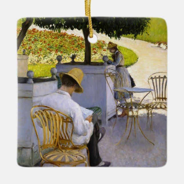 Gustave Caillebotte - The Orange Trees Keramikornament (Vorderseite)