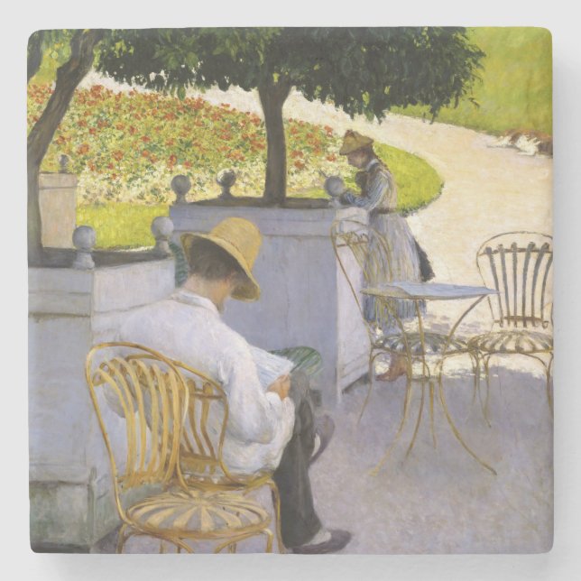 Gustave Caillebotte - The Orange Trees Steinuntersetzer (Vorderseite)