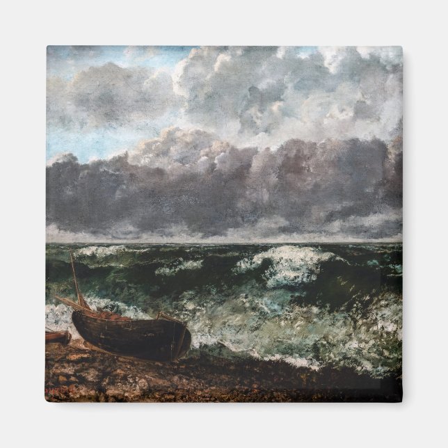Gustave Courbet - Das Sturmmeer / die Welle Magnet (Vorne)