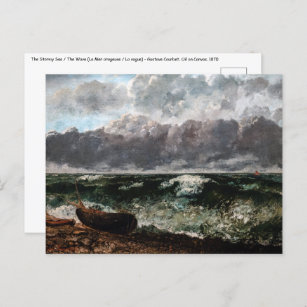 Gustave Courbet - Das Sturmmeer / die Welle Postkarte