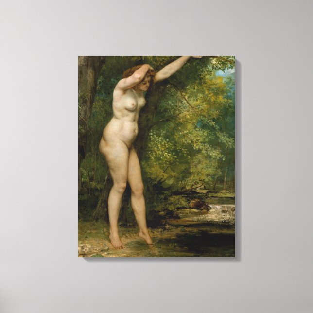 Gustave Courbet | Der junge Bather Leinwanddruck (Vorderseite)