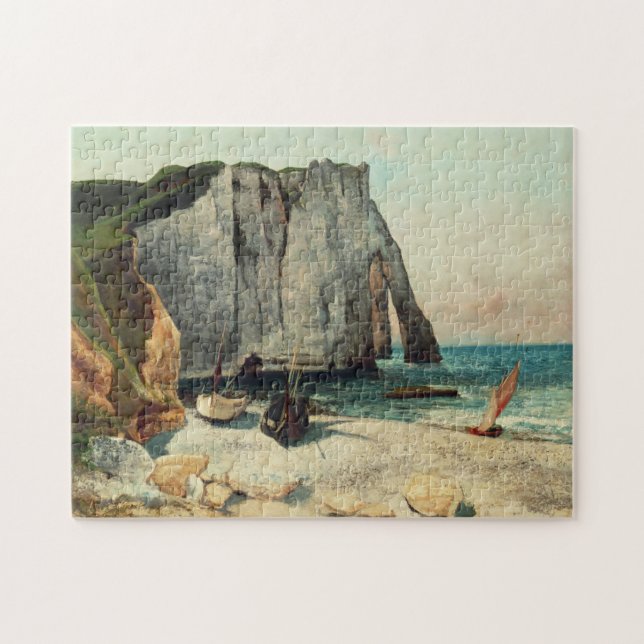Gustave Courbet | die Klippen von Etretat, der (Horizontal)