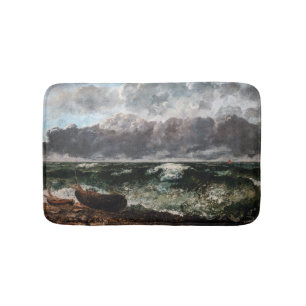 Gustave Courbet - Die stürmische See / Die Welle Badematte