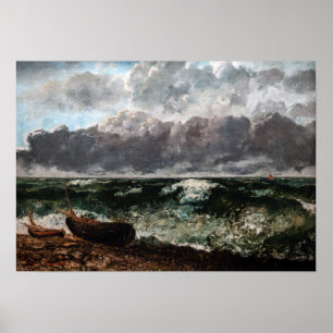 Gustave Courbet - Die stürmische See / Die Welle Poster