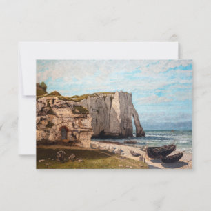 Gustave Courbet - Klippen bei Etretat nach dem Stu Dankeskarte