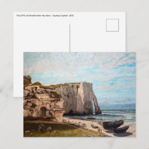 Gustave Courbet - Klippen bei Etretat nach dem Stu Postkarte