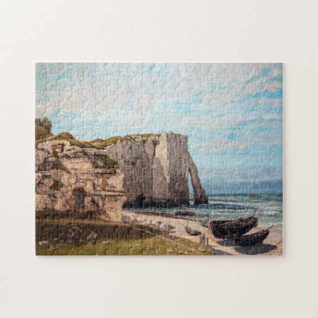 Gustave Courbet - Klippen bei Etretat nach Sturm (Horizontal)