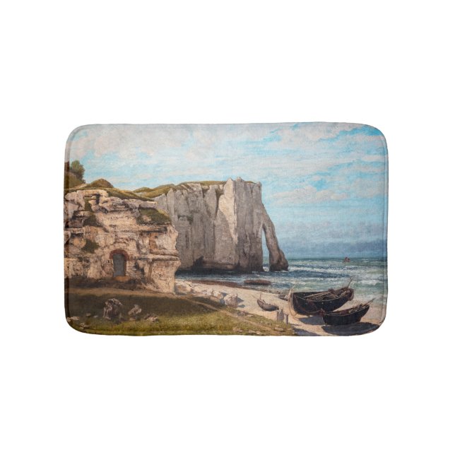 Gustave Courbet - Klippen bei Etretat nach Sturm Badematte (Vorderseite)