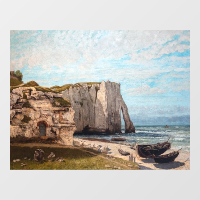 Gustave Courbet - Klippen bei Etretat nach Sturm Fensteraufkleber (Blatt)