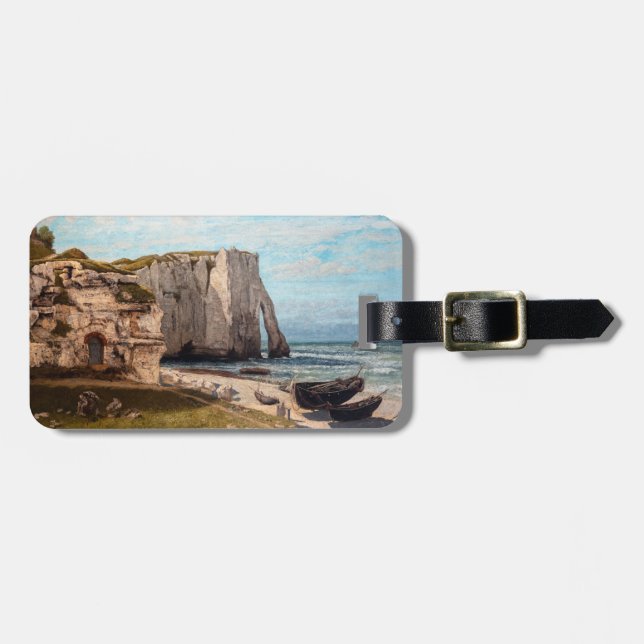 Gustave Courbet - Klippen bei Etretat nach Sturm Gepäckanhänger (Vorderseite horizontal)