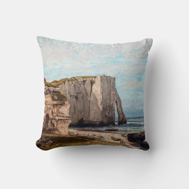 Gustave Courbet - Klippen bei Etretat nach Sturm Kissen (Vorderseite)