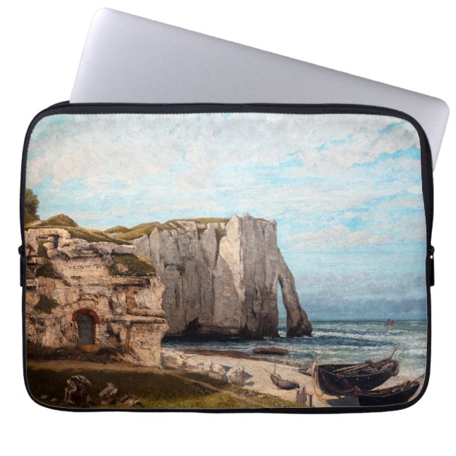 Gustave Courbet - Klippen bei Etretat nach Sturm Laptopschutzhülle (Vorderseite)