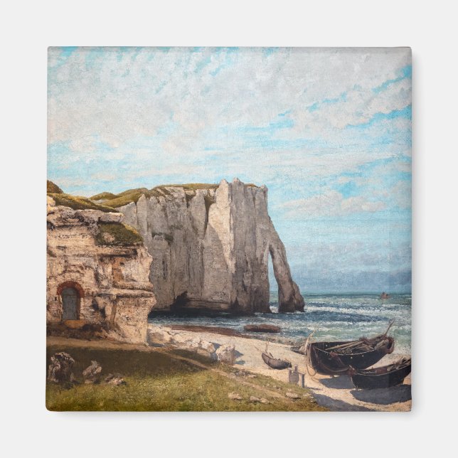 Gustave Courbet - Klippen bei Etretat nach Sturm Magnet (Vorne)